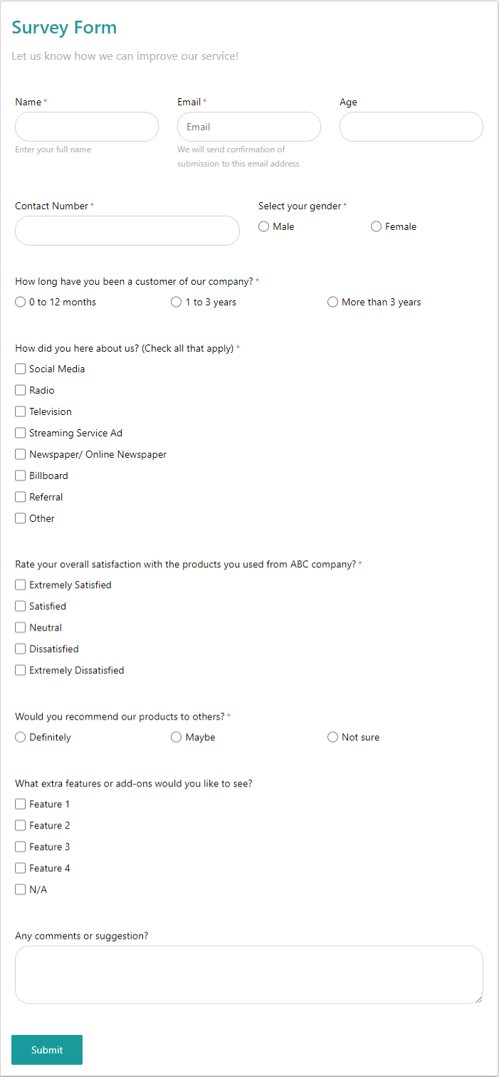 CF-with-api-Survey-form