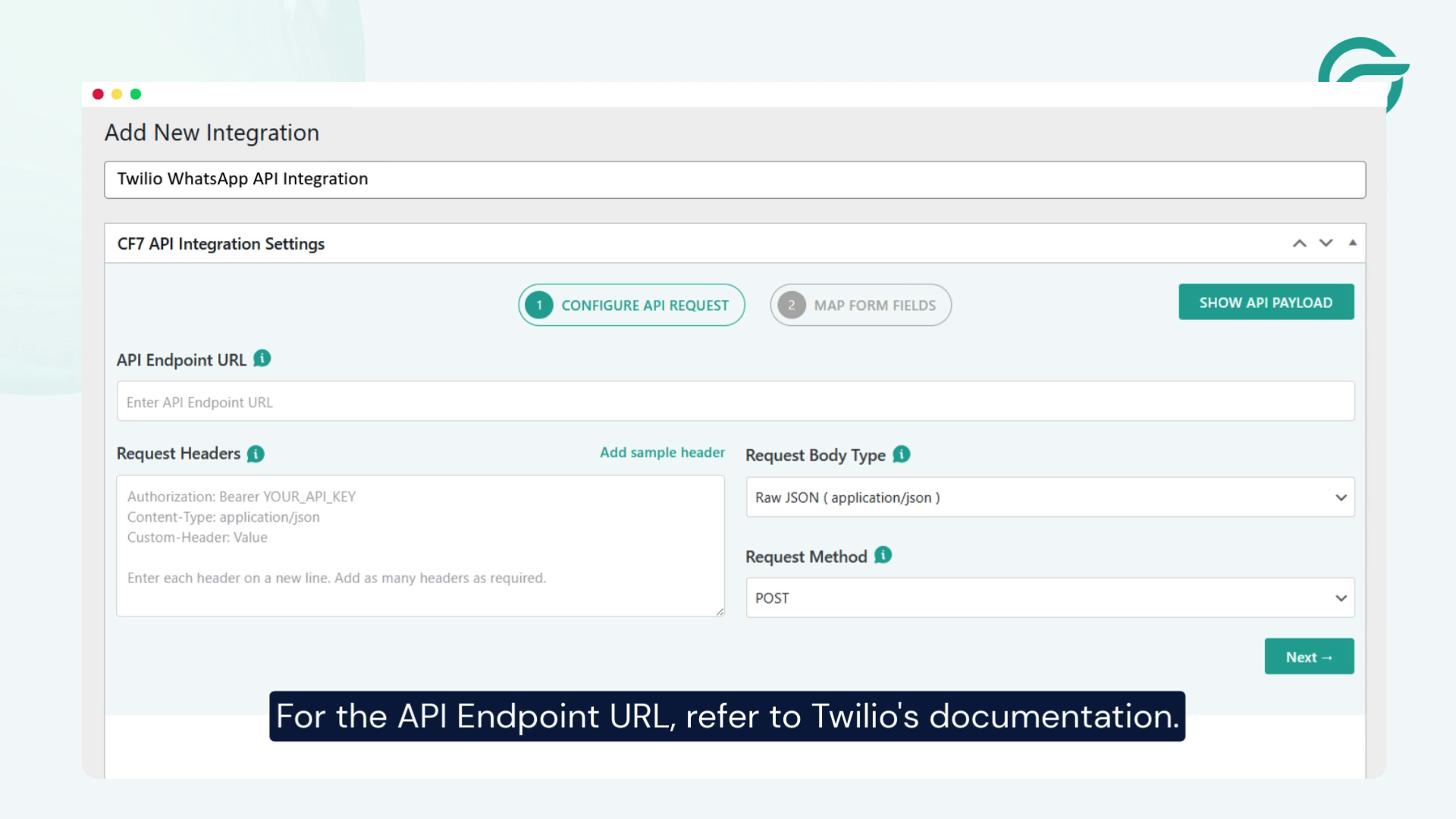 For the API endpoint, refer to Twilio’s Messaging API documentation.