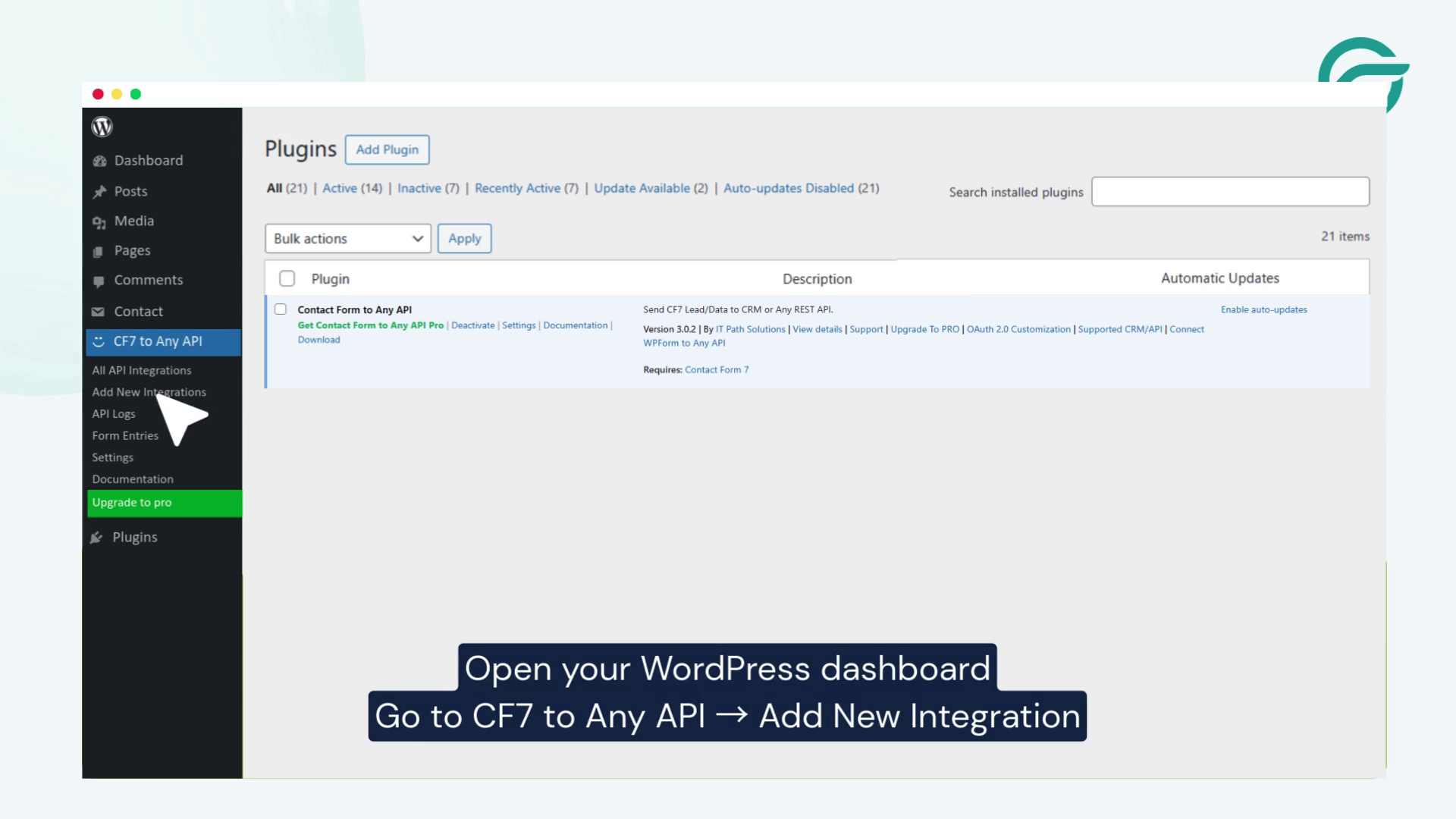 Access CF7 to Any API in WordPress