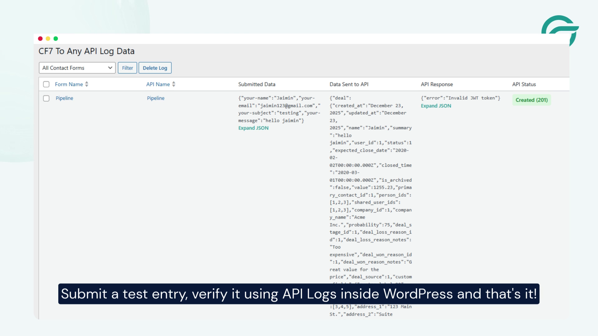Test and Verify the Integration