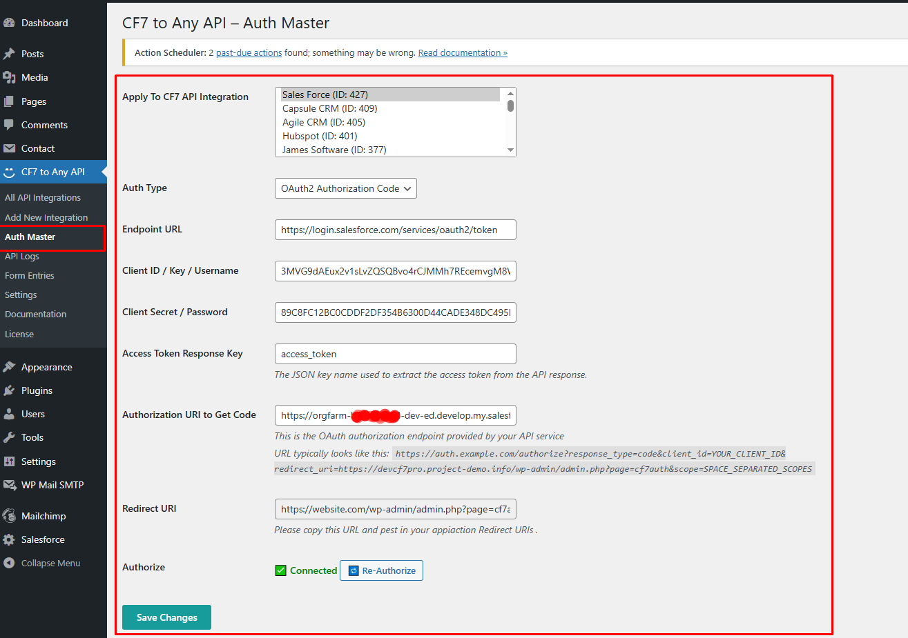 Configure OAuth in WordPress