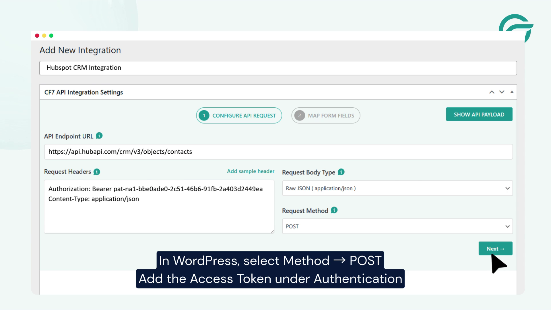Configure Request Method