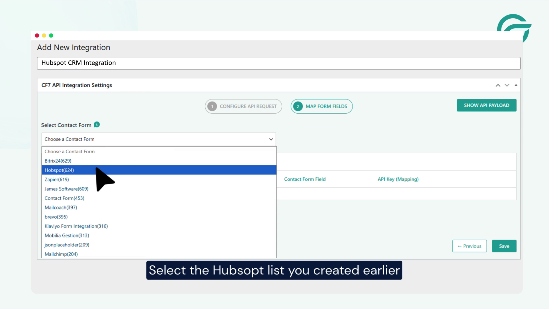 Select Your Contact Form