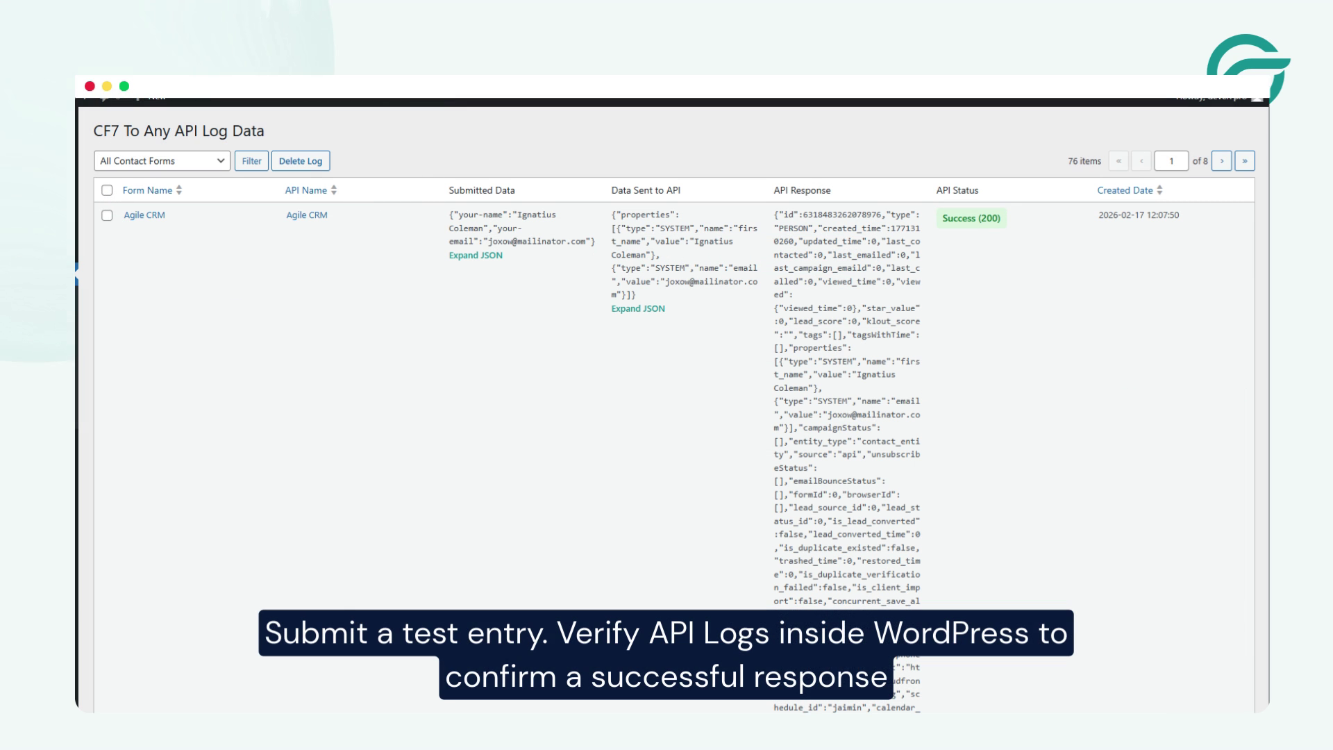 Test the Integration