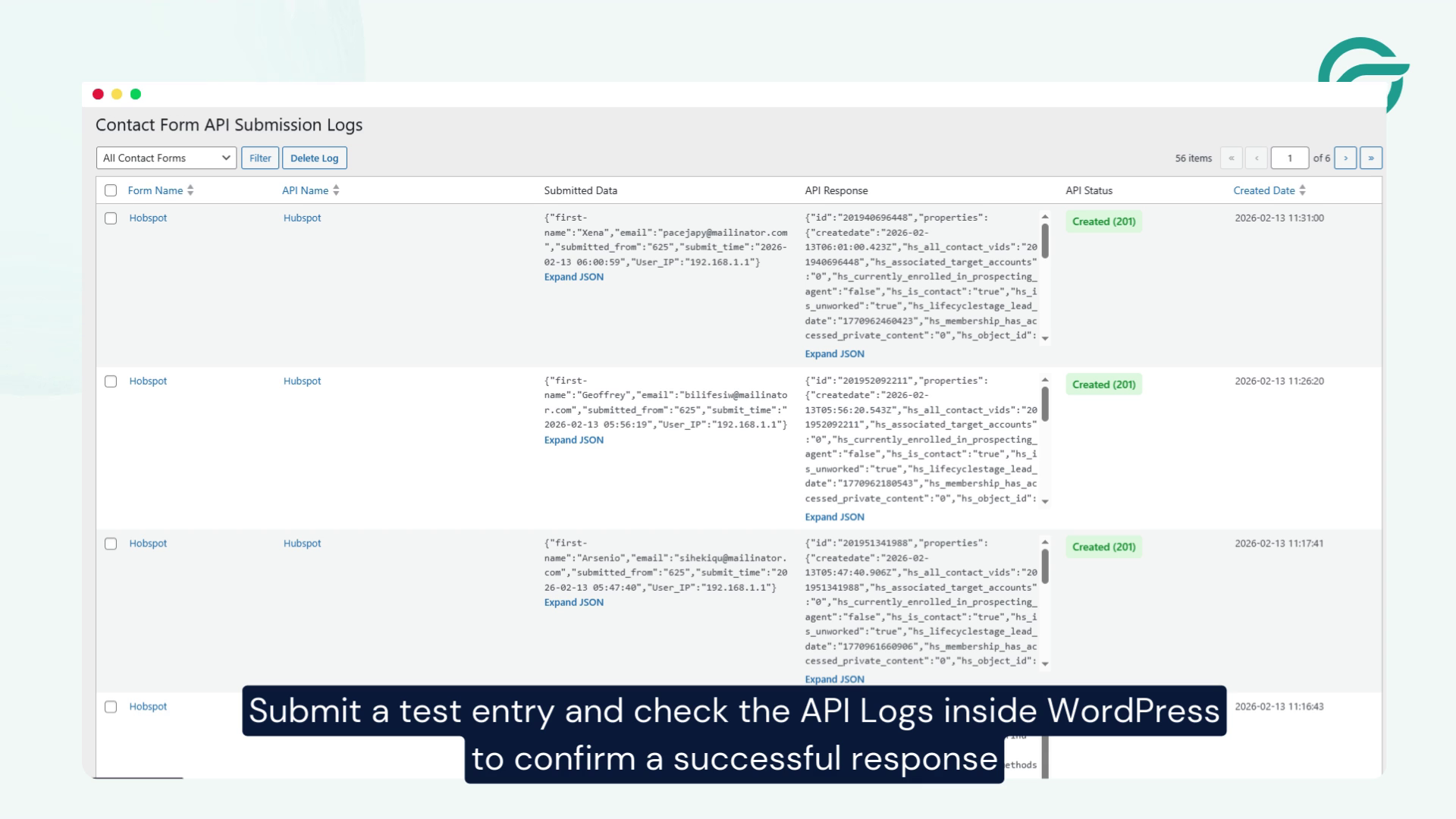Test the Integration
