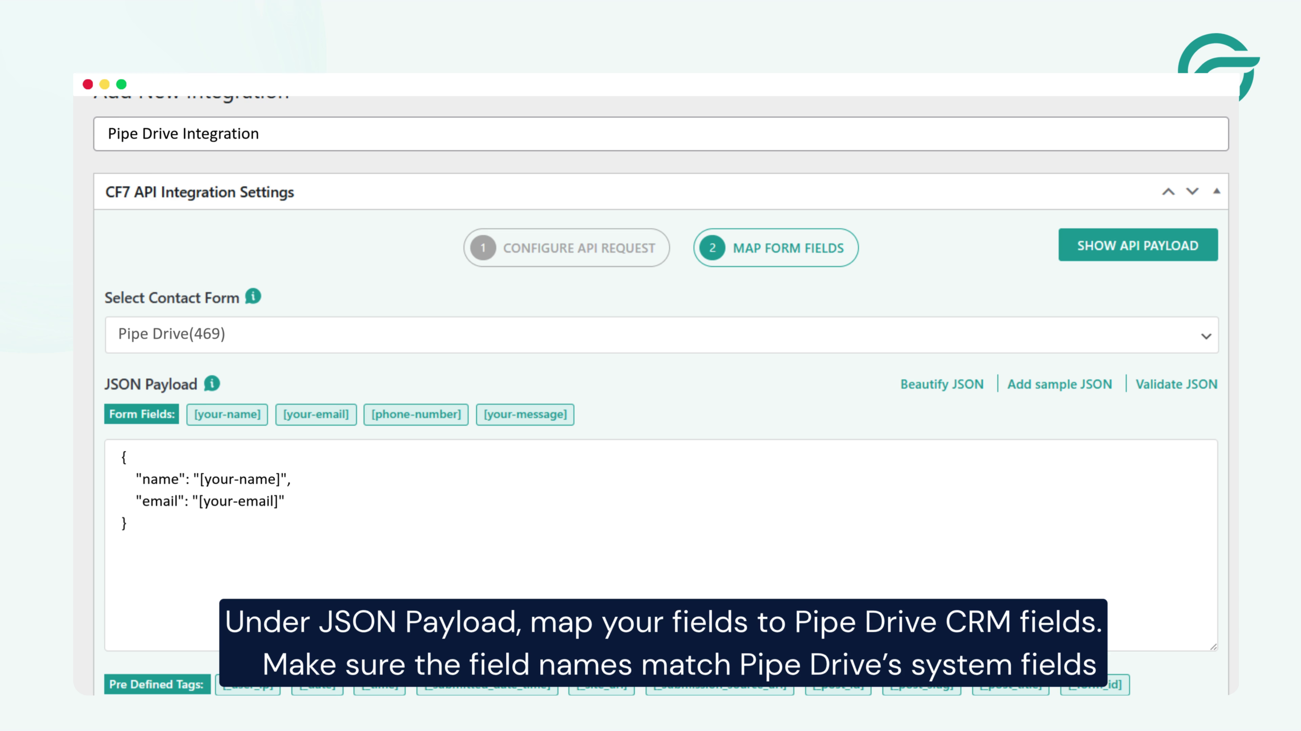 Map Contact Form 7 Fields to Pipedrive Fields