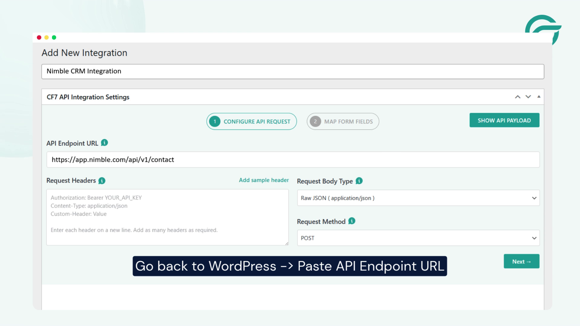 API Endpoint URL