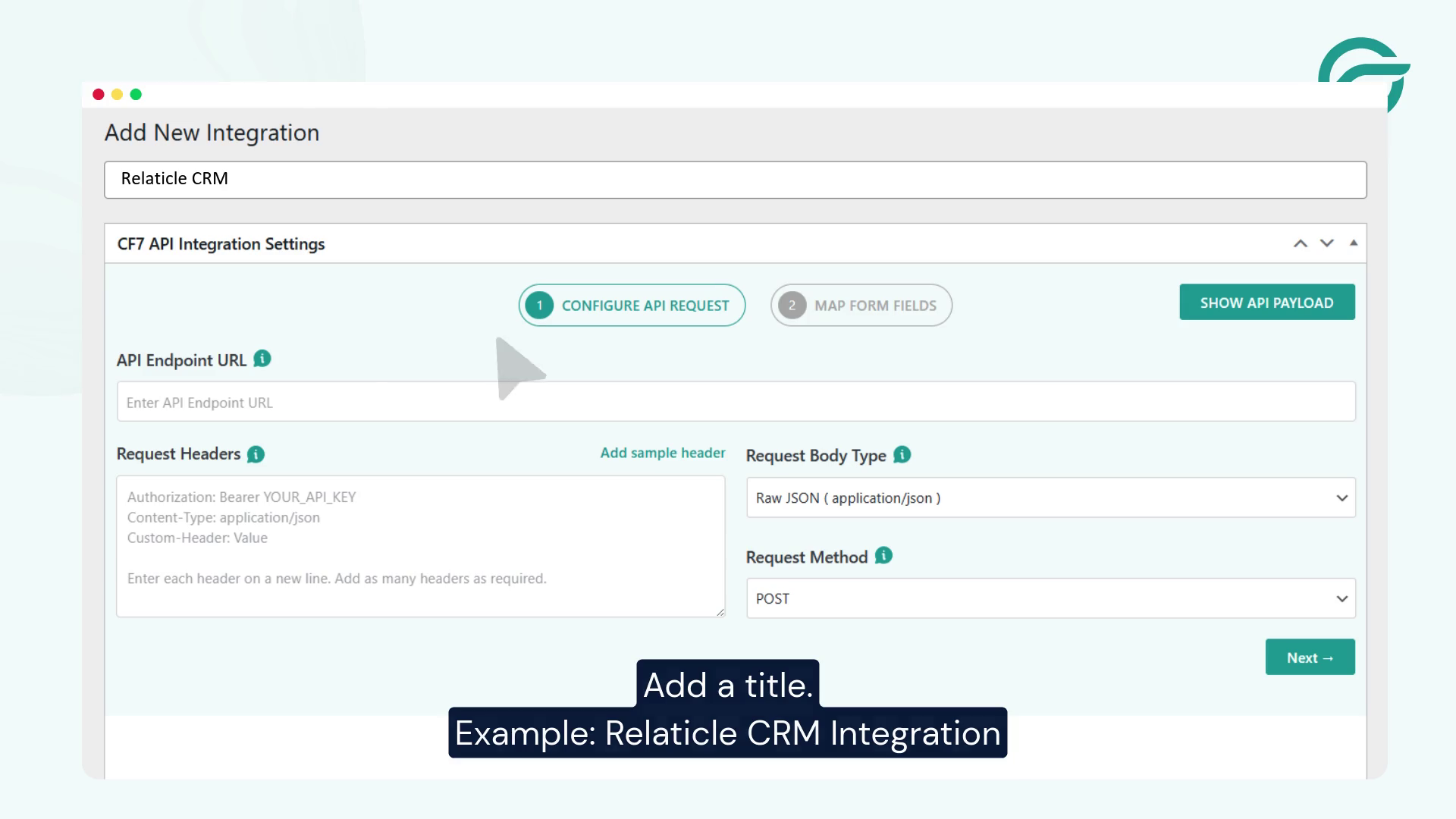 Add new integration title Example - Relaticle CRM Integration